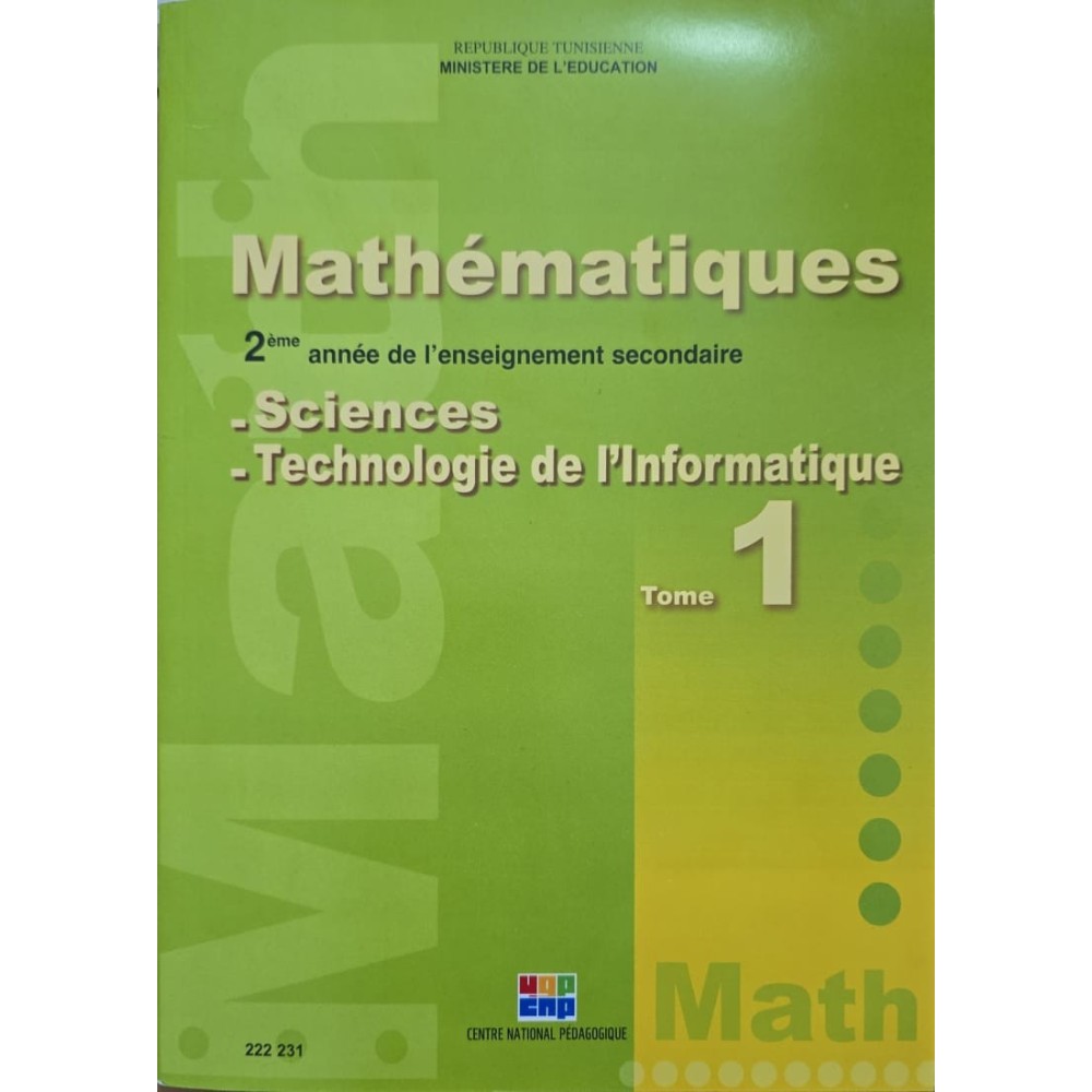 Mathématiques 2ème sciences/informatique tome 1