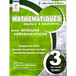 COLLECTION PILOTE MATHEMATIQUES ALGEBRE ET GEOMETRIE  SECTION SCIENCE TOME 1 3 EME ANNEE