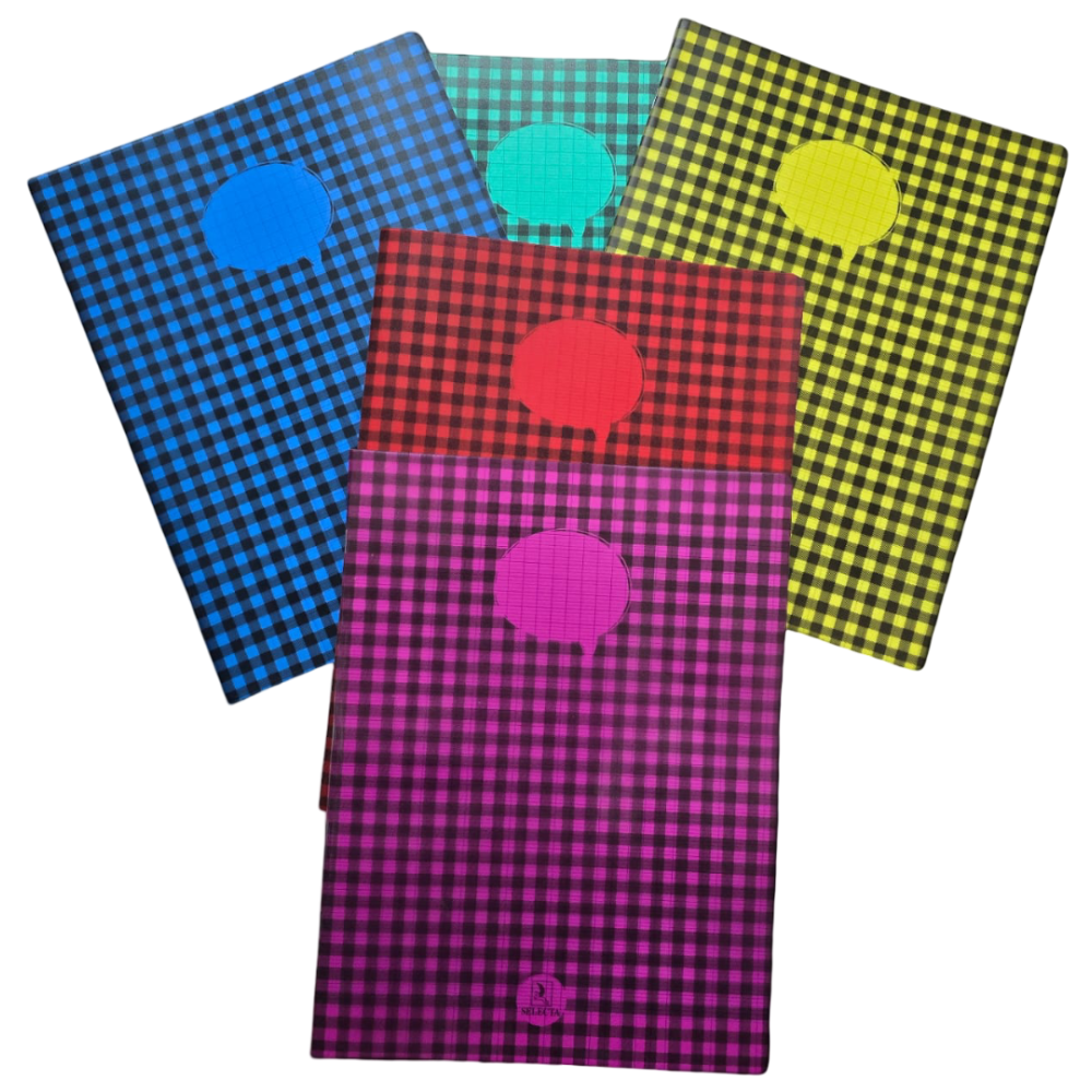 Cahier Piqué  24x32 , 96 Pages - selecta COUVERTURE EN CARREAU