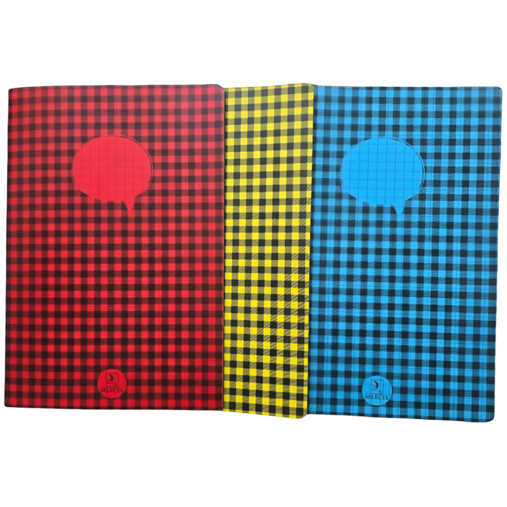 Cahier Piqué  21*29.7 , 96 Pages - selecta COUVERTURE EN CARREAU