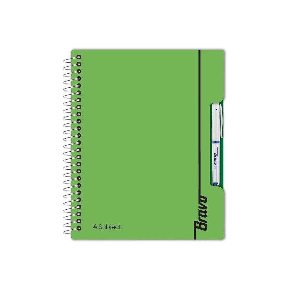 Bravo New 4 Subject Notebook, 168 Sheets, 27.3 cm x 19.8 cm Size