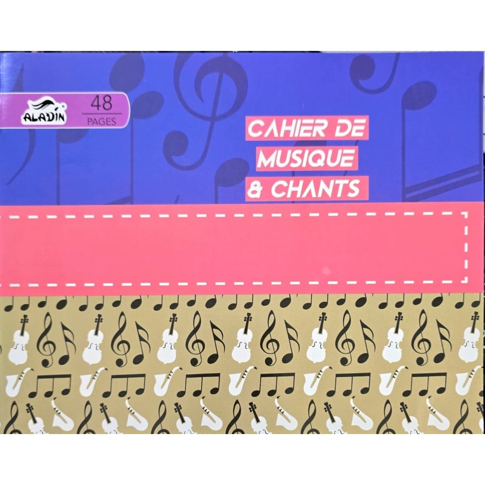 CAHIER MUSIQUE 48 PAGES  ALADIN 5/5 22*17