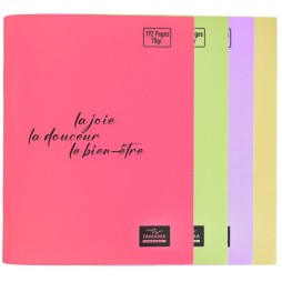 Cahier Piqué 192P  Plastifier 70g BMV PASTEL  YAMAMA