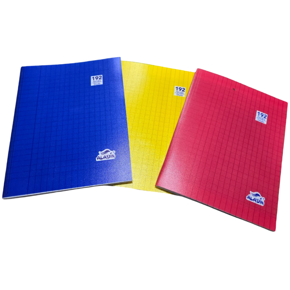 Cahier BROCHURE 192P  Plastifier 60g   ALADIN