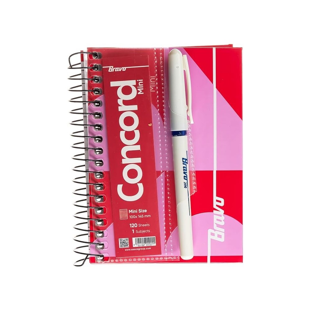 Bravo Mini Note Concord - 14.5 * 10 cm. - 120 Sheets - 1 Subjects -