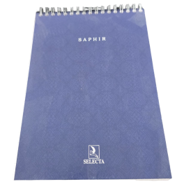 BLOC NOTE SAPHIR 160 PAGES 14.8*21 A5