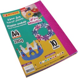 PACK DE 10 papier ondulé brillant