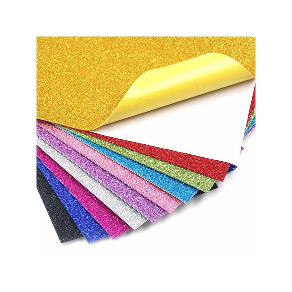 papier gomme glitter A4