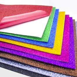 papier gomme glitter A3