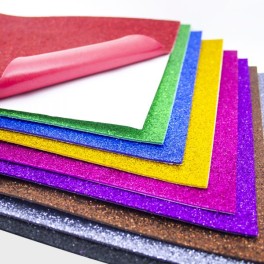 papier gomme glitter A3