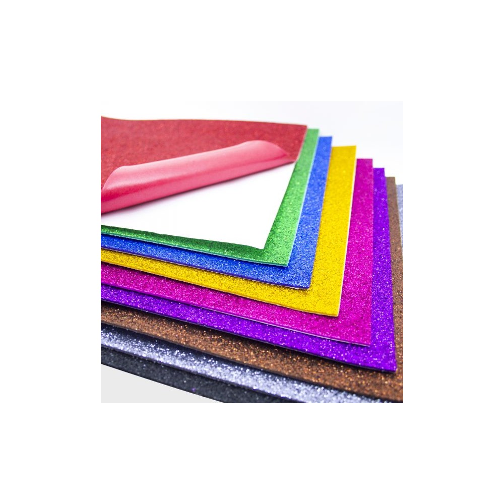 papier gomme glitter A3