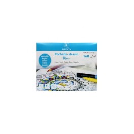 POCHETTE PAPIER DESSIN BLANC