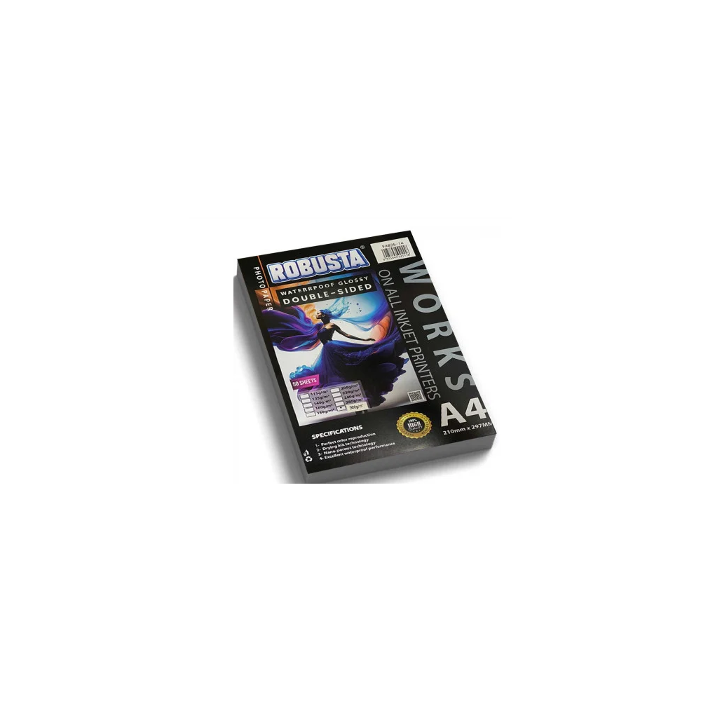 50 Papiers Photo Double Face 300gr - Robusta