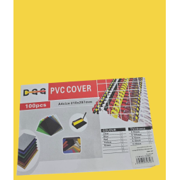 PAGE DE GARDE TRANSPARENT JAUNE A4 100 FEUILLES  PVC COVER
