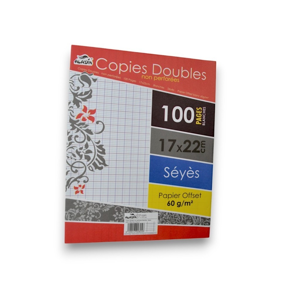 DOUBLE FEUILLE 100PAGES PETIT MODELE ALADIN