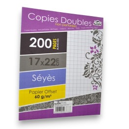 DOUBLE FEUILLE 200PAGES PETIT MODELE ALADIN
