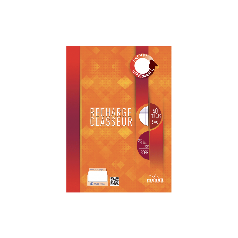 RECHARGE CLASSEUR GM 80GR YAMAMA