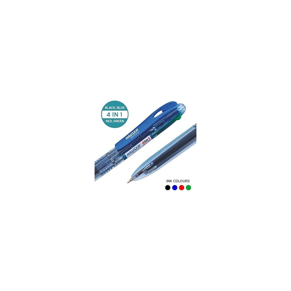 STYLO A BILLE 4EN1 HAUSER BLEU