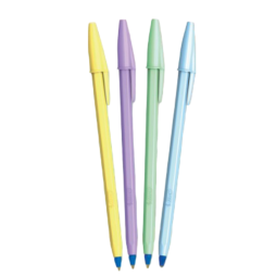 STYLO À BILLE BLEU BIC CRISTAL PASTEL