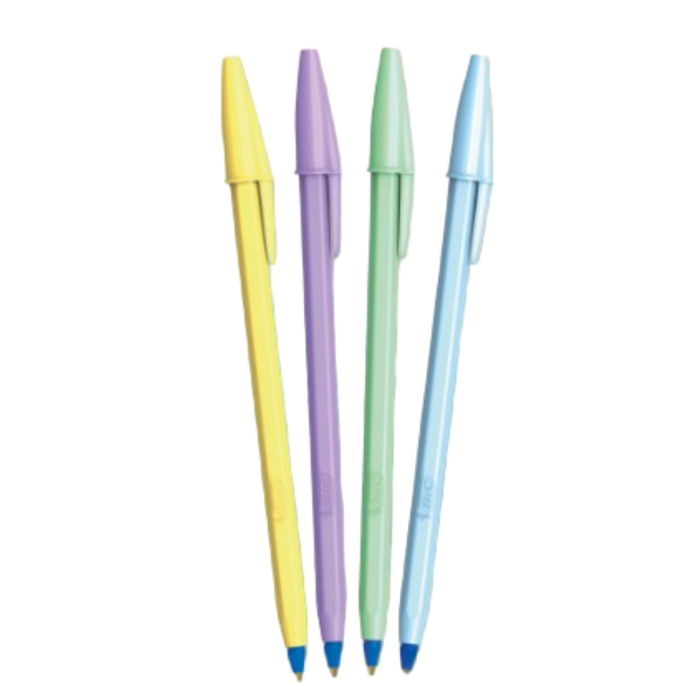 STYLO À BILLE BLEU BIC CRISTAL PASTEL