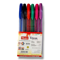 POCHETTE DE 6 STYLOS A BILLE MONTEX TRICON