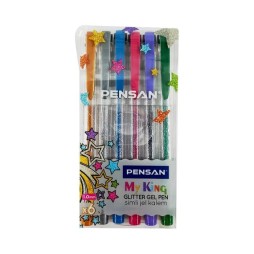 POCHETTE DE 6 STYLOS GEL NEON MY KING PENSAN