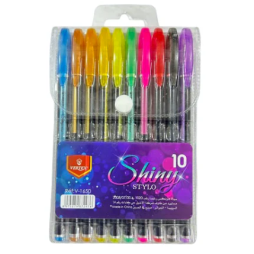 Pochette de 10 stylo brillant SHINY en couleur 1.0mm - VERETEX