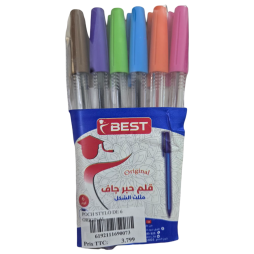POCHETTE DE 6 stylos à bille de la marque BEST.