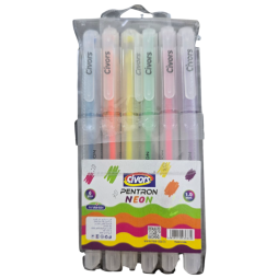 POCHETTE DE 6 STYLO GELCIVORS PENTRON NEON