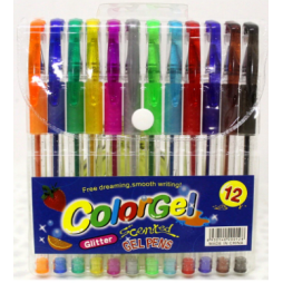 POCHETTE DE 12 Stylo en gel à paillettes