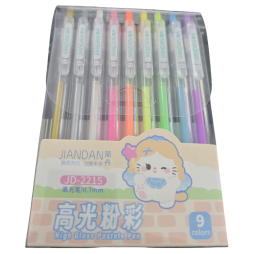 POCHETTE DE 9 Stylos GEL TIC TAC JIANDAI