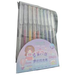 POCHETTE DE 9 Stylos GEL TIC TAC JIANDAI GLITTER