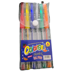 POCHETTE DE 6 Stylo en gel à paillettes