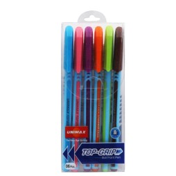 STYLO A BILLE UNIMAX TOPGRIP 1.0 POCH DE 6