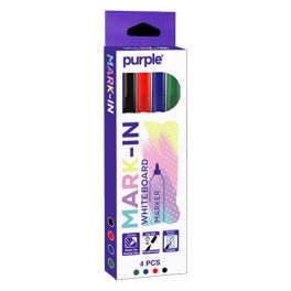 POCHETTE DE 4 MARQUEUR TABLEAU MARK-IN PURPLE