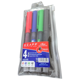 Pochette de 4 Stylos Zapp Roller Pen Mara