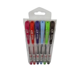 POCHETTE DE 6 STYLOS A BILLES KRISH X7