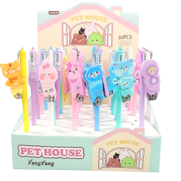Stylo fantaisie avec des coupe-ongles intégrés, "PET HOUSE".