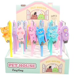 Stylo fantaisie avec des coupe-ongles intégrés, "PET HOUSE".