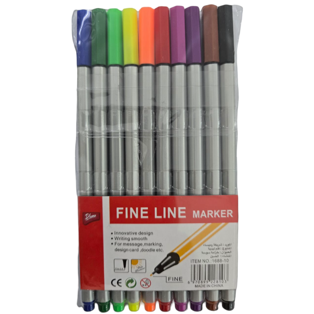 10 stylos-feutres 0,4 mm Fine Line PLUMA