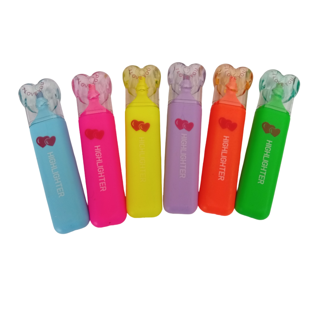 Surligneur en forme de cœur Je t'aime