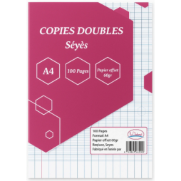 Copies doubles Séyès A4 100 pages