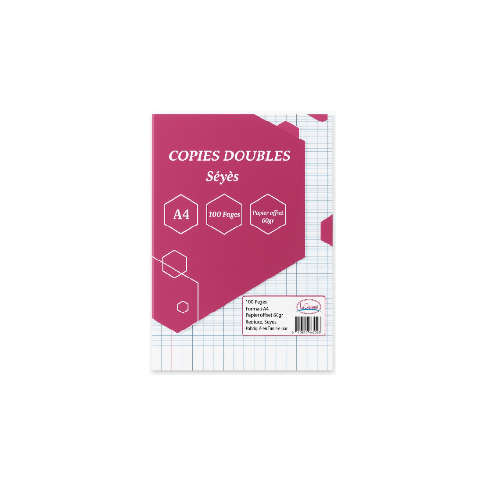 Copies doubles Séyès A4 100 pages