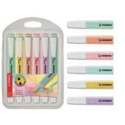 pochette de 6 Surligneurs  Stabilo couleur pastel