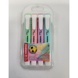 Pochette de 4 surligneurs STABILO swing cool Pastel