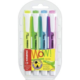 Pochette de 4 Fluorescents STABILO Swing Cool