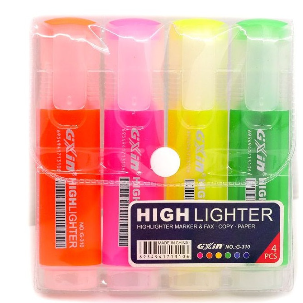 POCHETTE DE 4 SurligneurS Gxin