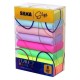 8 Gommes Silka Art 51 incurvées, couleurs pastel néon arc-en-ciel
