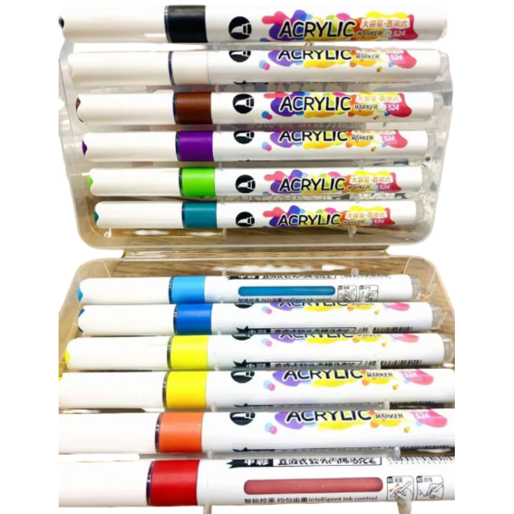 Set de 12 Marqueurs Acryliques Kalino