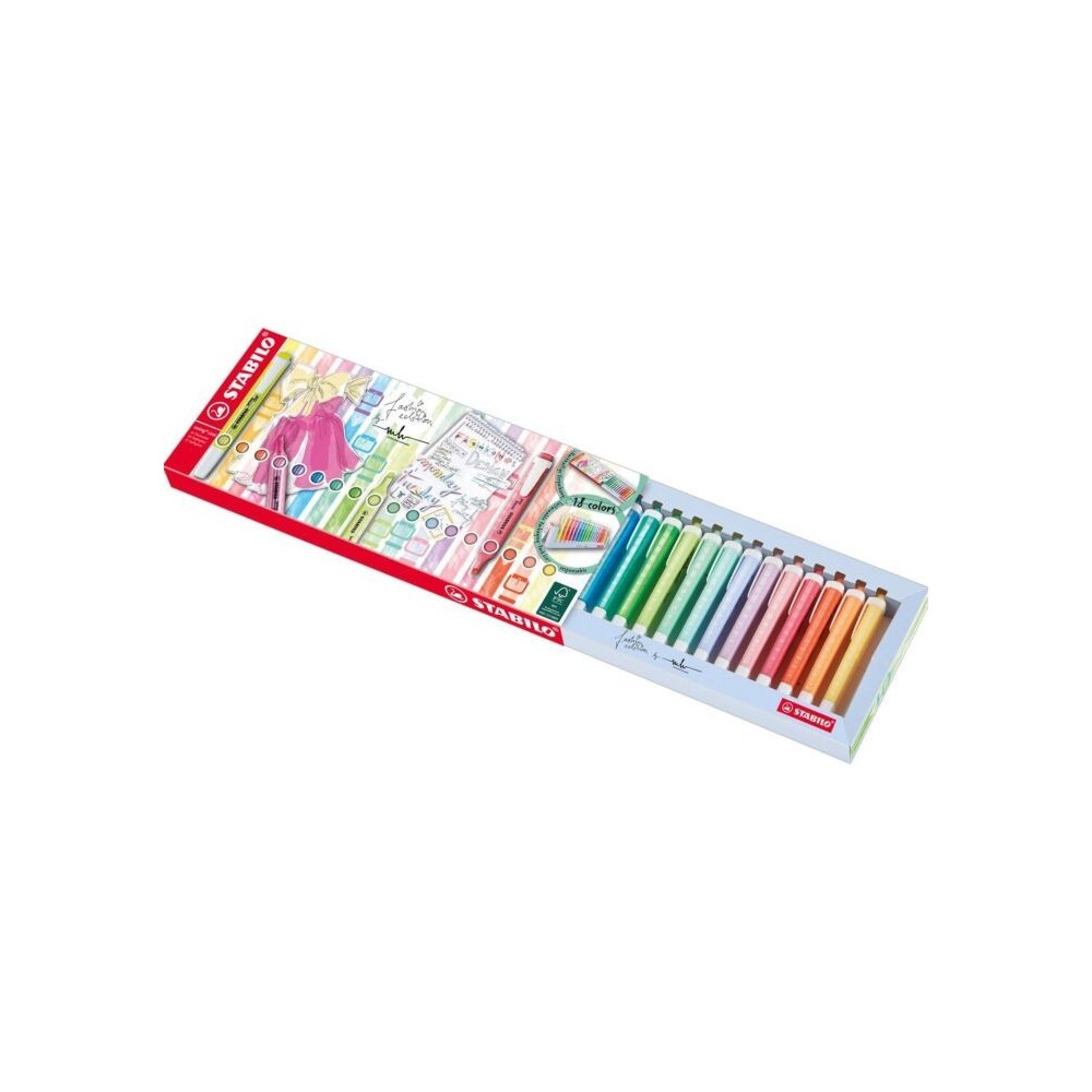 Surligneurs - STABILO - Pack chevalet de 18 swing cool